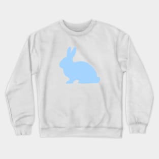 Bunny Rabbit Pattern in Blue Crewneck Sweatshirt